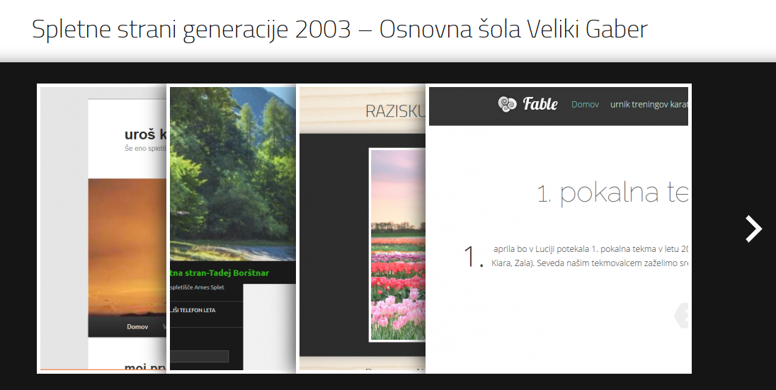 Spletne strani generacije 2003